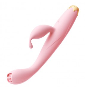 MizzZee - Flowers Crown Tongue Lick Massager Vibrator (Chargeable - Pink)